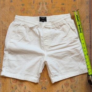 Todd Snyder White Corduroy Flat Front Shorts